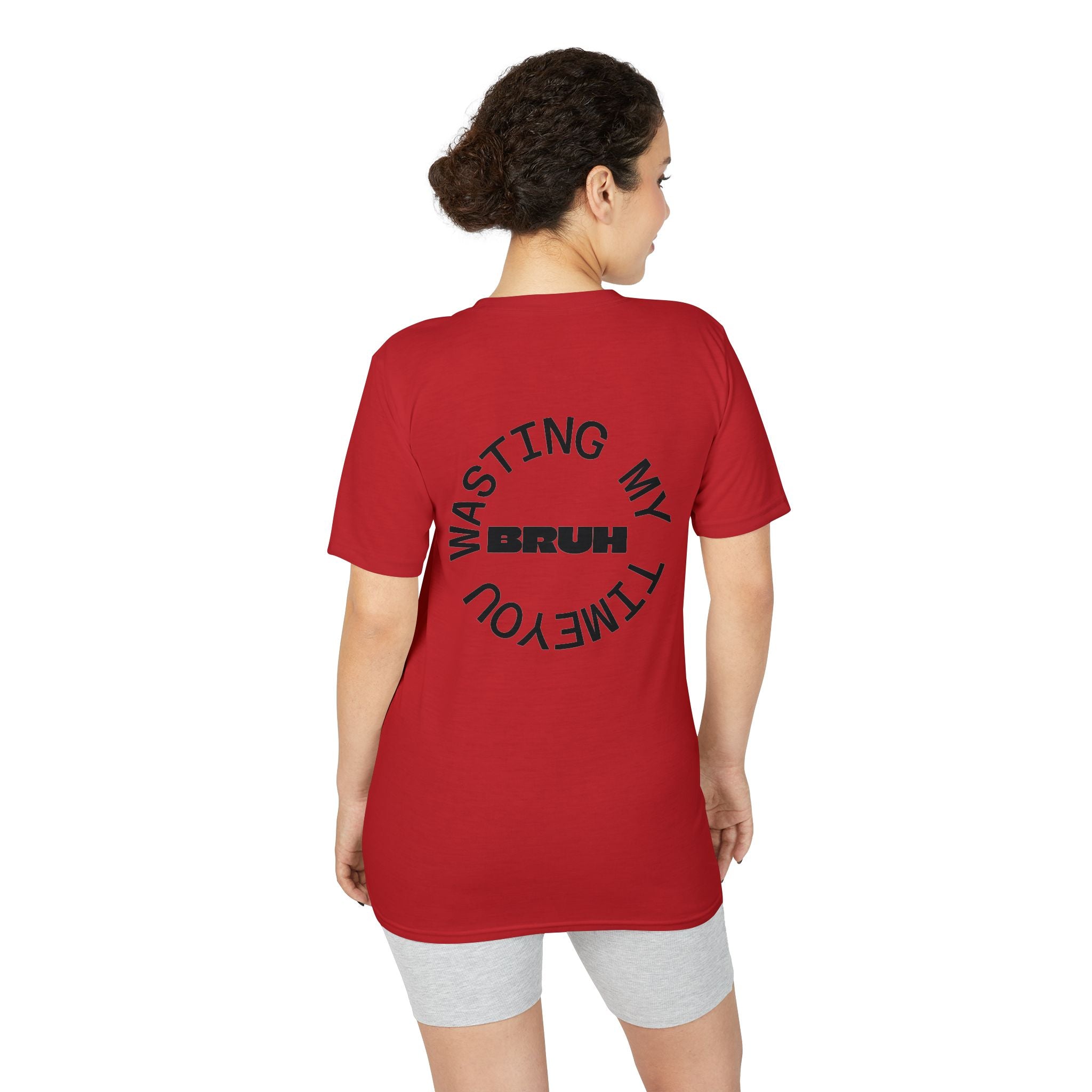Wasting My Time Performance T-Shirt — Funny Graphic Tee with Circular Text Design