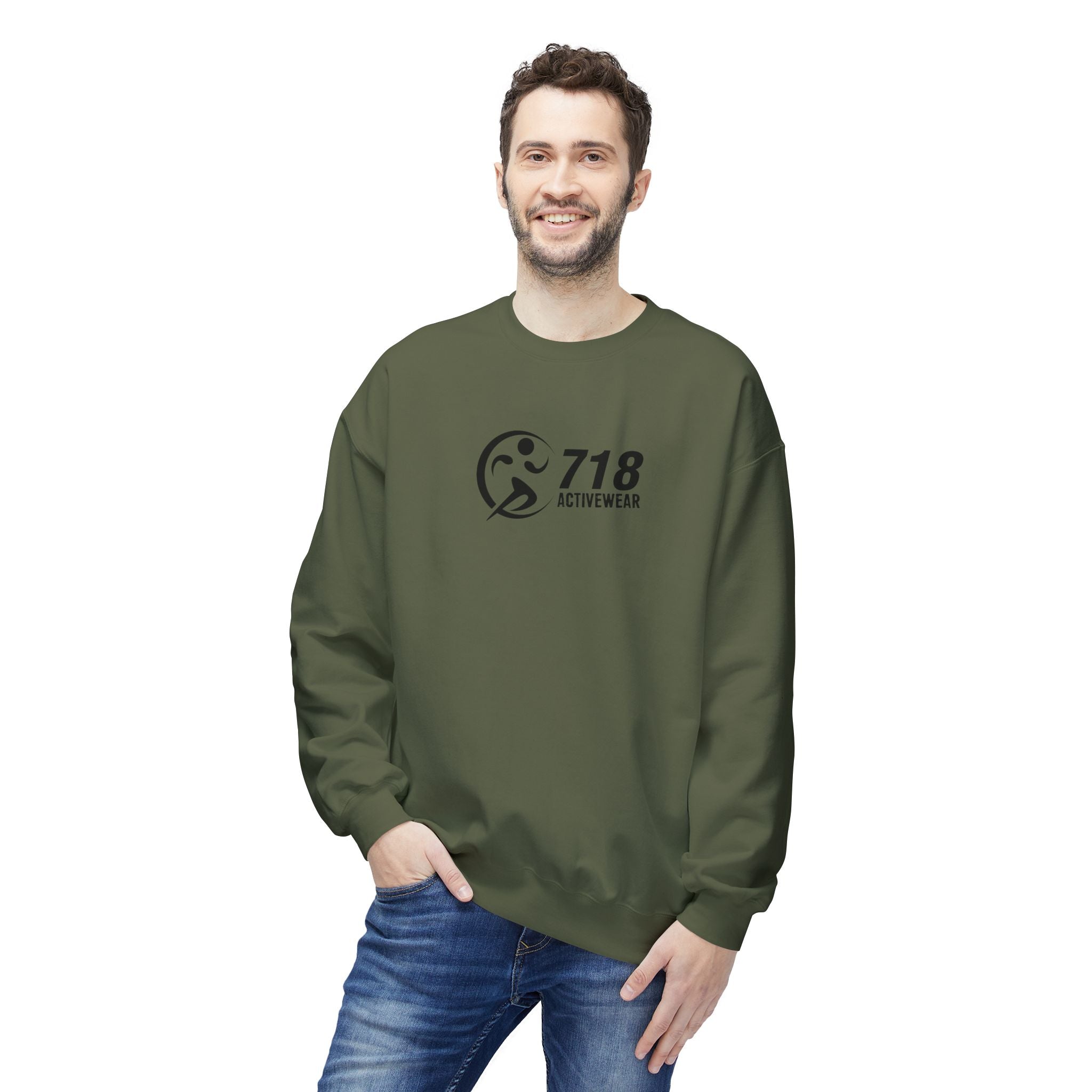 718Activewear Midweight Fleece Crewneck Sweatshirt