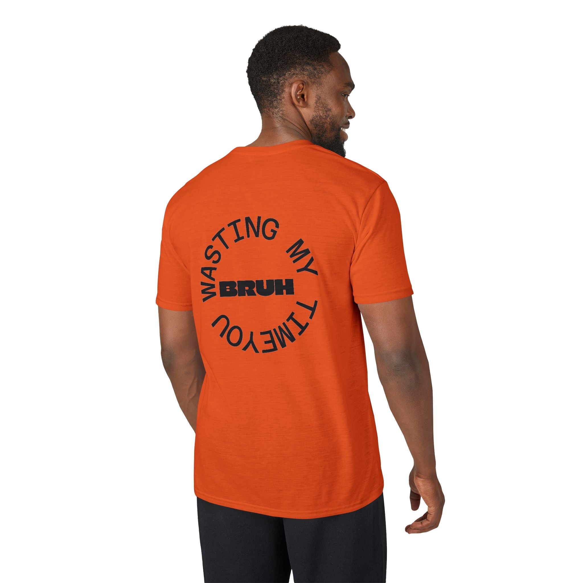 Wasting My Time Performance T-Shirt — Funny Graphic Tee with Circular Text Design