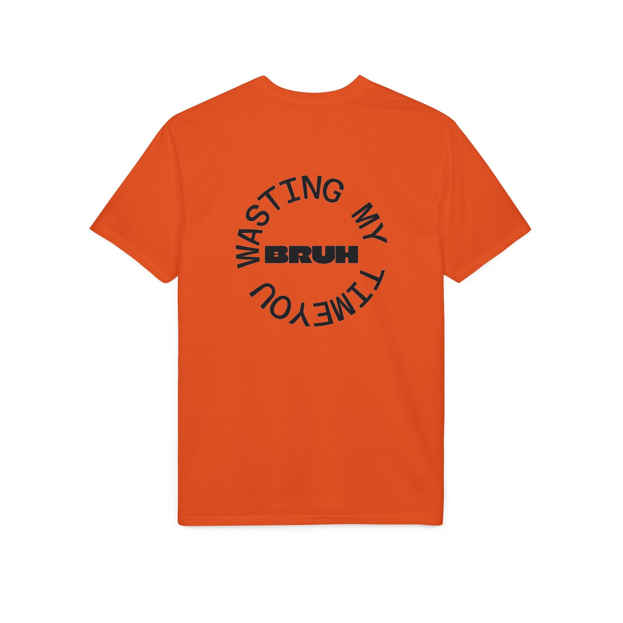Wasting My Time Performance T-Shirt — Funny Graphic Tee with Circular Text Design