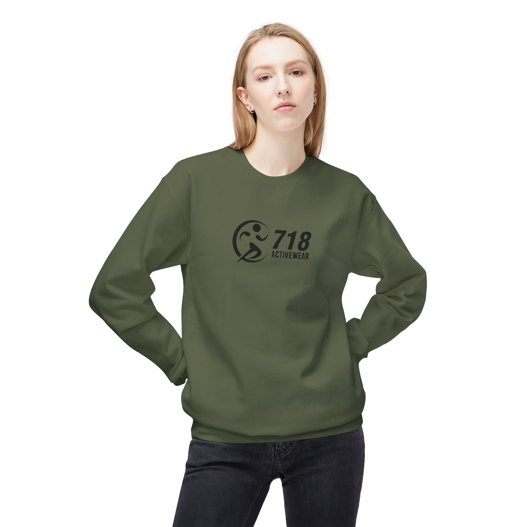718Activewear Midweight Fleece Crewneck Sweatshirt
