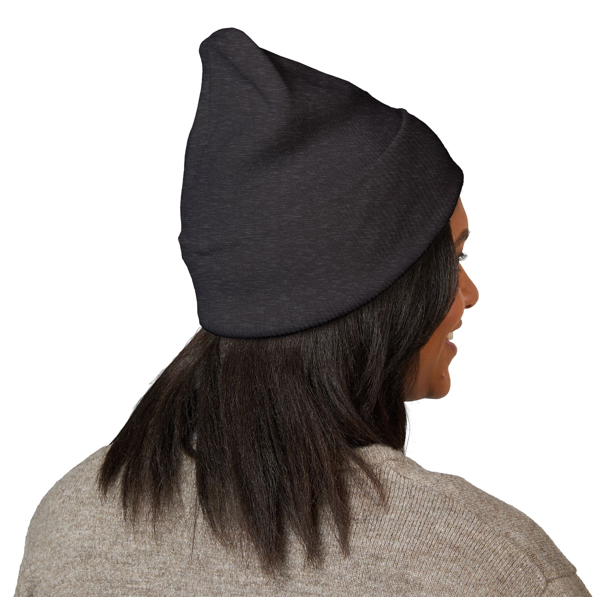 Embroidered Retro Skull & Waves Cuffed Beanie